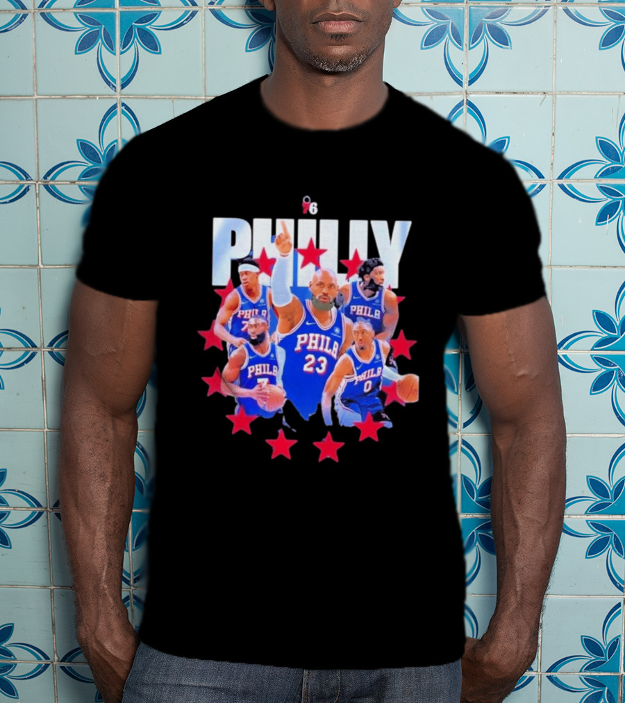 Philly LeBron James Philadelphia 76ers Basketball Mix 23 Stars T-Shirt