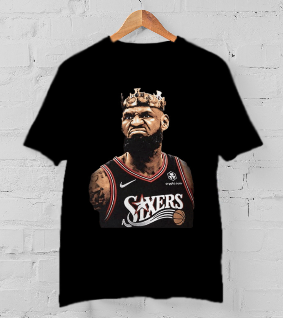 LeBron James Philadelphia 76ers Sixers King James Basketball Nike Crypto.com T-Shirt