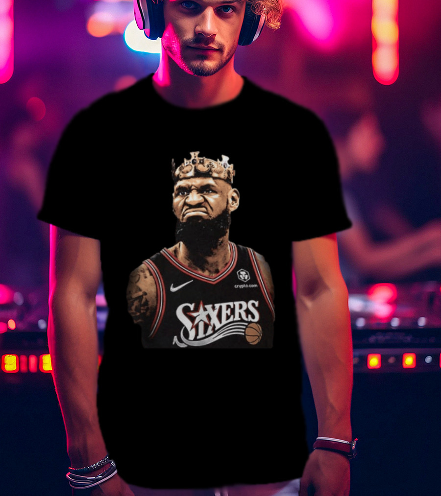 LeBron James Philadelphia 76ers Sixers King James Basketball Nike Crypto.com T-Shirt