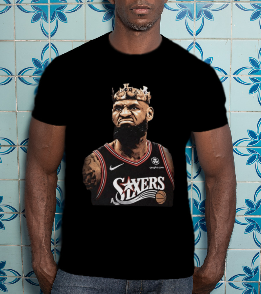 LeBron James Philadelphia 76ers Sixers King James Basketball Nike Crypto.com T-Shirt