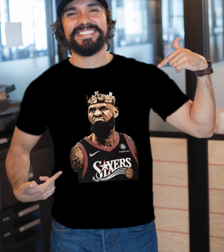 LeBron James Philadelphia 76ers Sixers King James Basketball Nike Crypto.com T-Shirt