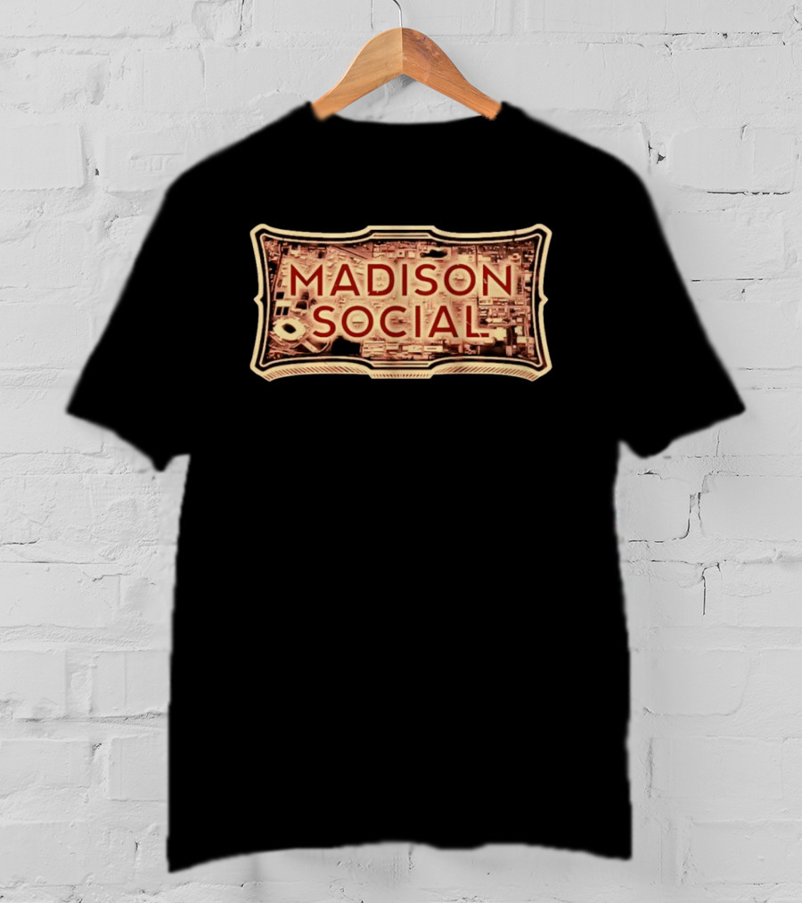 Madison Social Aerial Map Stadium Scene T-Shirt