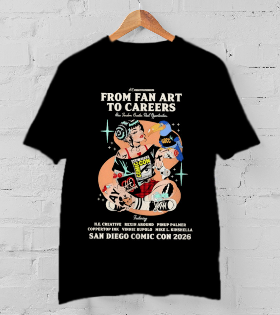 San Diego Comic Con 2026 From Fan Art To Careers Panel Featuring Babs Tarr Jenny Frison And Caspar Wijngaard T-Shirt