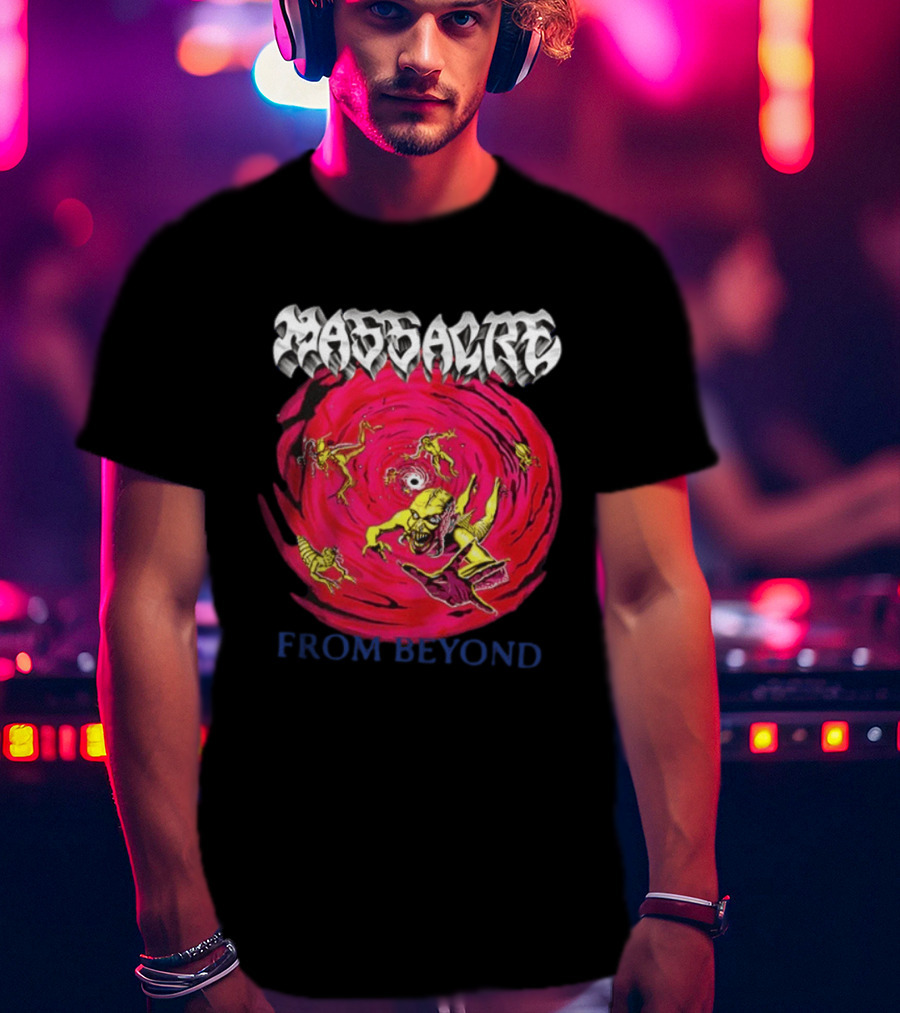 Massacre From Beyond 1991 Two Sided Horror Imagery Team T-Shirt