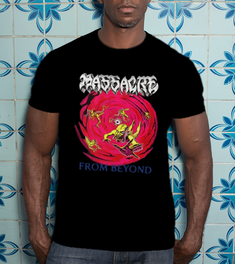 Massacre From Beyond 1991 Two Sided Horror Imagery Team T-Shirt