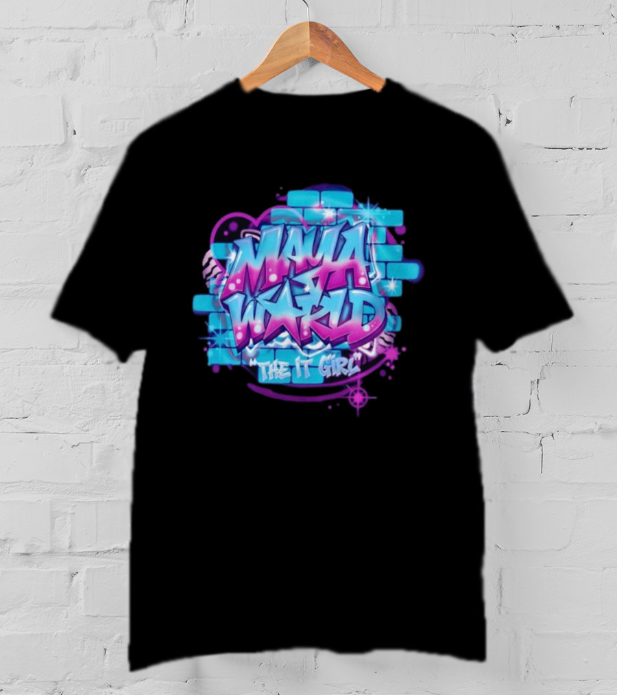 Maya World The IT Girl Vibrant Graffiti T-Shirt
