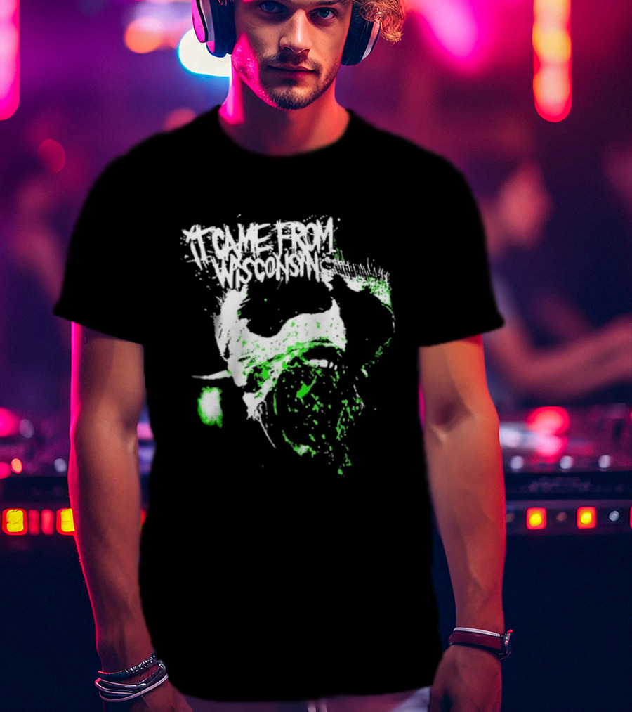 Necromorph It Came From Wisconsin Blast Beat Their Holes Two Sided Horror T-Shirt