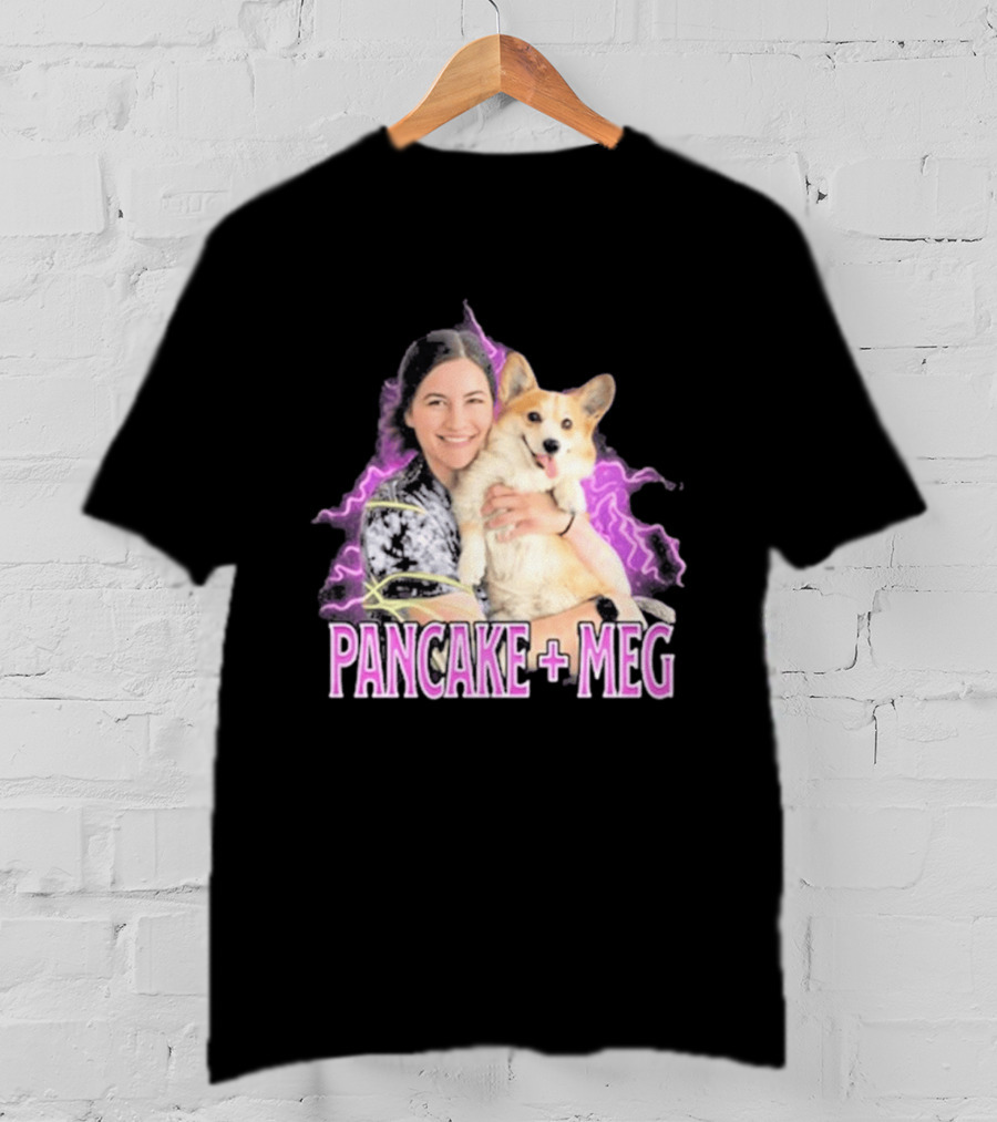 Pancake + Meg Electric Purple Corgi Hug T-Shirt