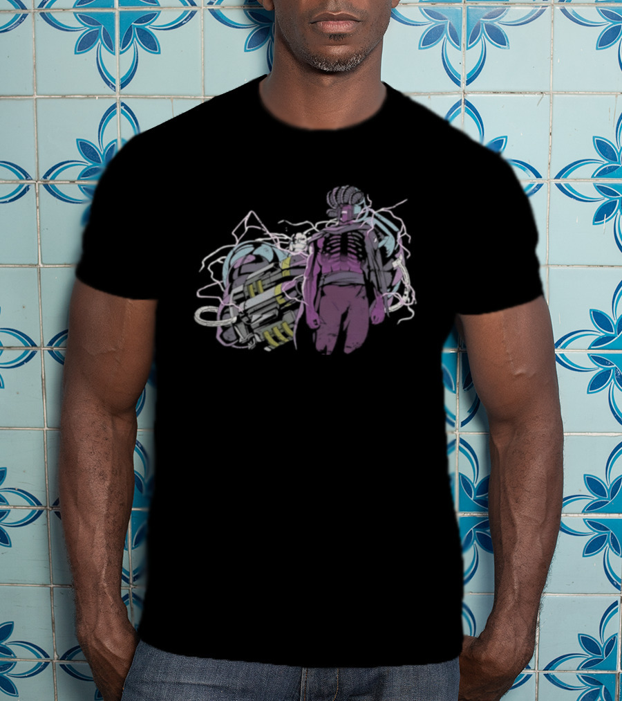 RIP Magnus Winged Figure With Pastel Skeleton Highlights T-Shirt