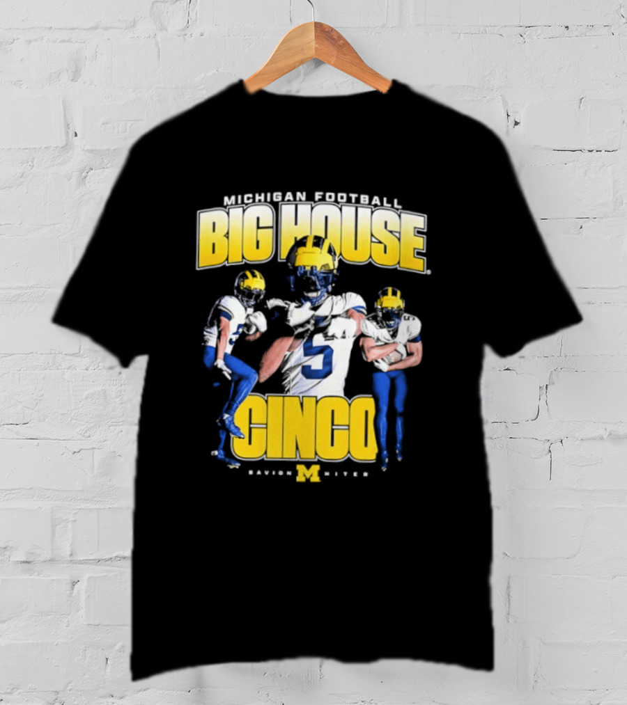 Michigan Wolverines Football Big House Cinco Savion Hiter T-Shirt