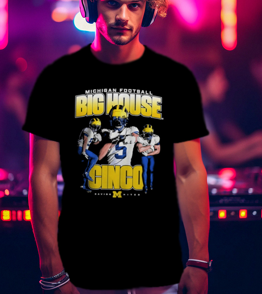 Michigan Wolverines Football Big House Cinco Savion Hiter T-Shirt