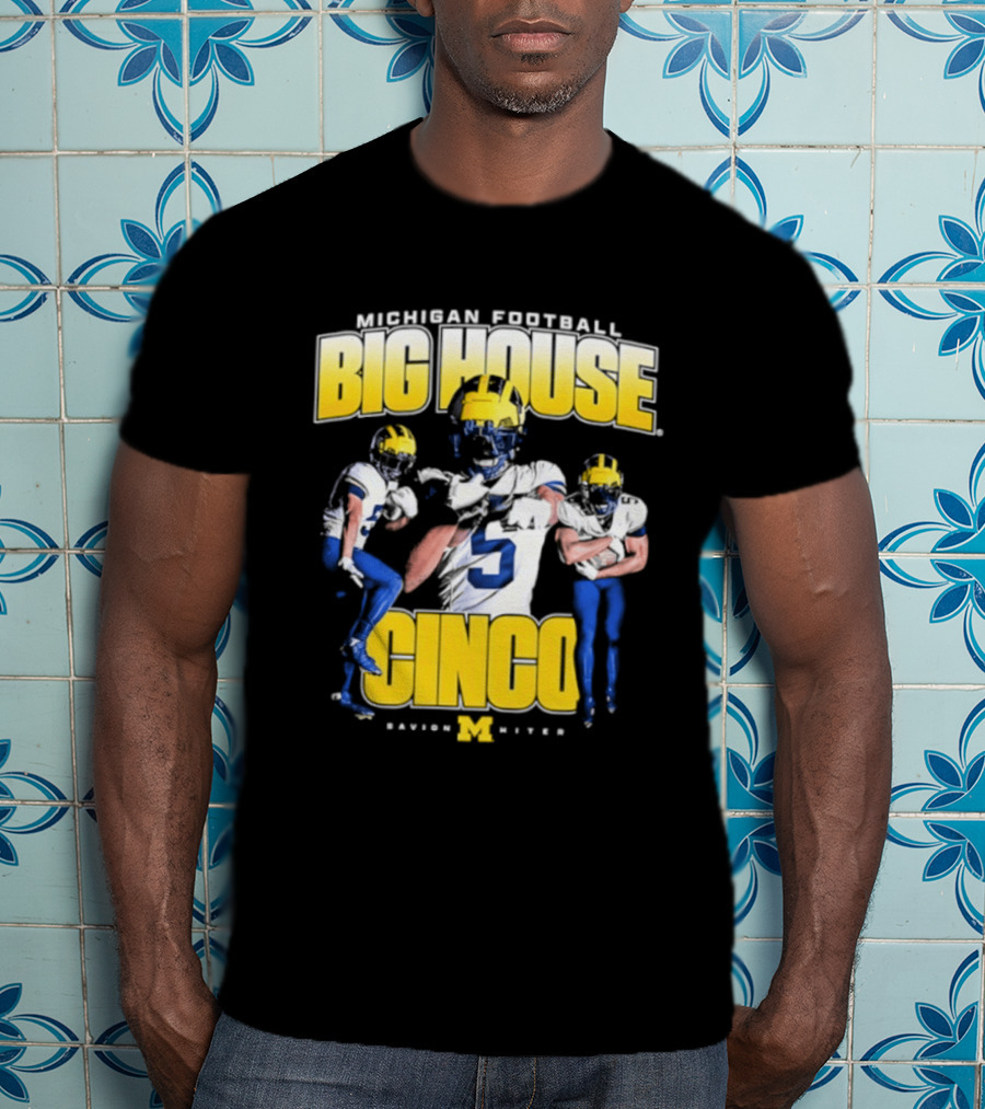 Michigan Wolverines Football Big House Cinco Savion Hiter T-Shirt