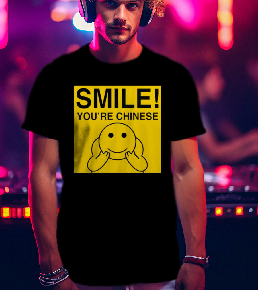 SMILE You're Chinese Sticker Emoticon Sign Yellow T-Shirt