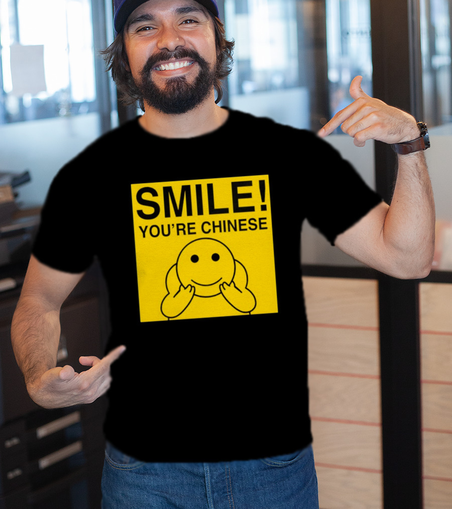 SMILE You're Chinese Sticker Emoticon Sign Yellow T-Shirt