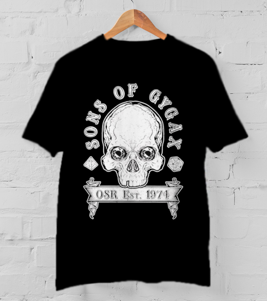 Sons Of Gygax OSR Est 1974 Skull T-Shirt