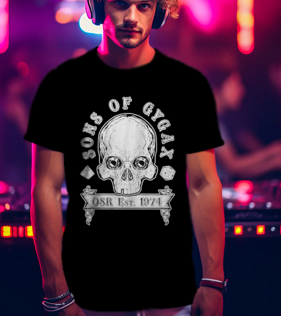 Sons Of Gygax OSR Est 1974 Skull T-Shirt