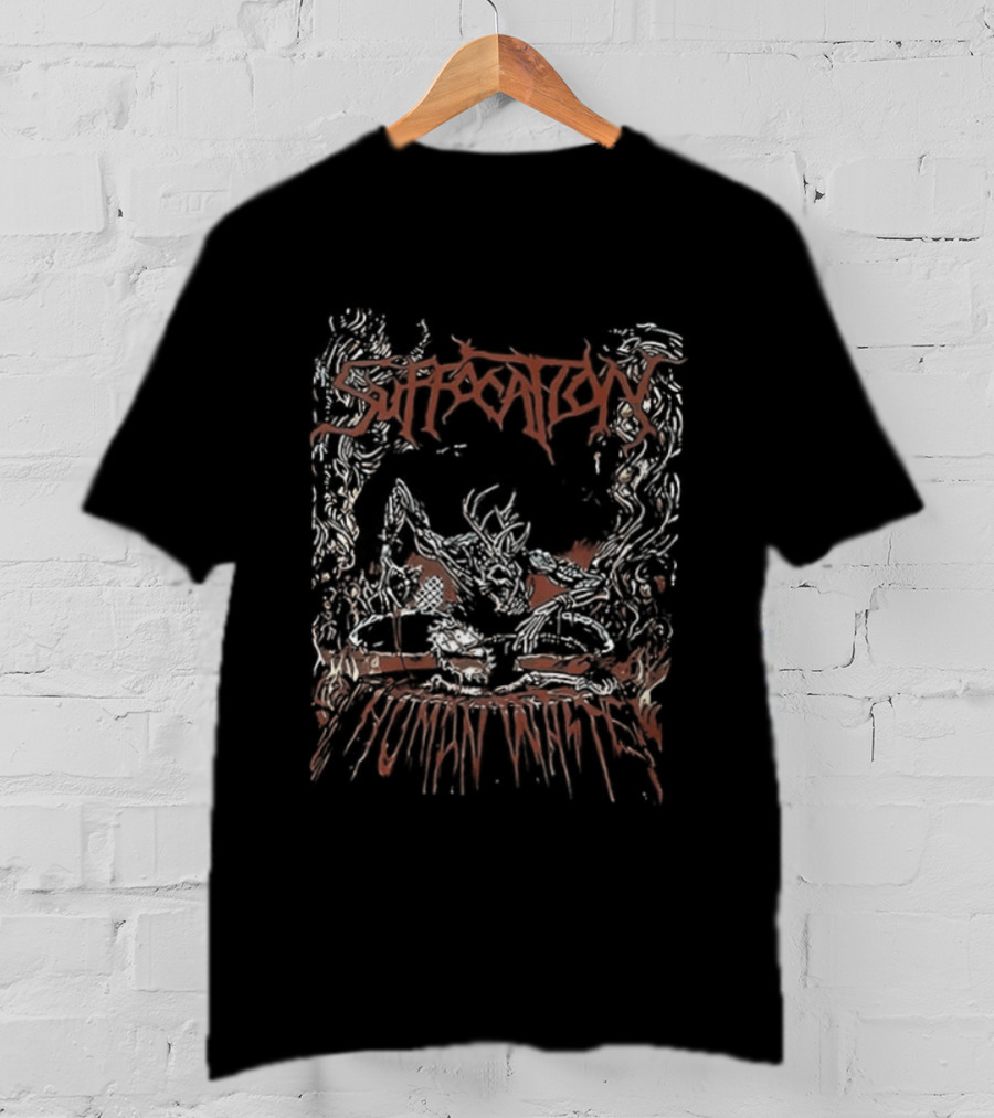 Suffocation Human Waste 1991 Metal Two Sided Vintage Album T-Shirt