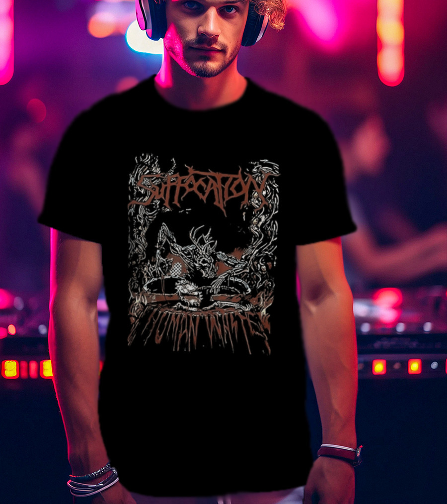 Suffocation Human Waste 1991 Metal Two Sided Vintage Album T-Shirt