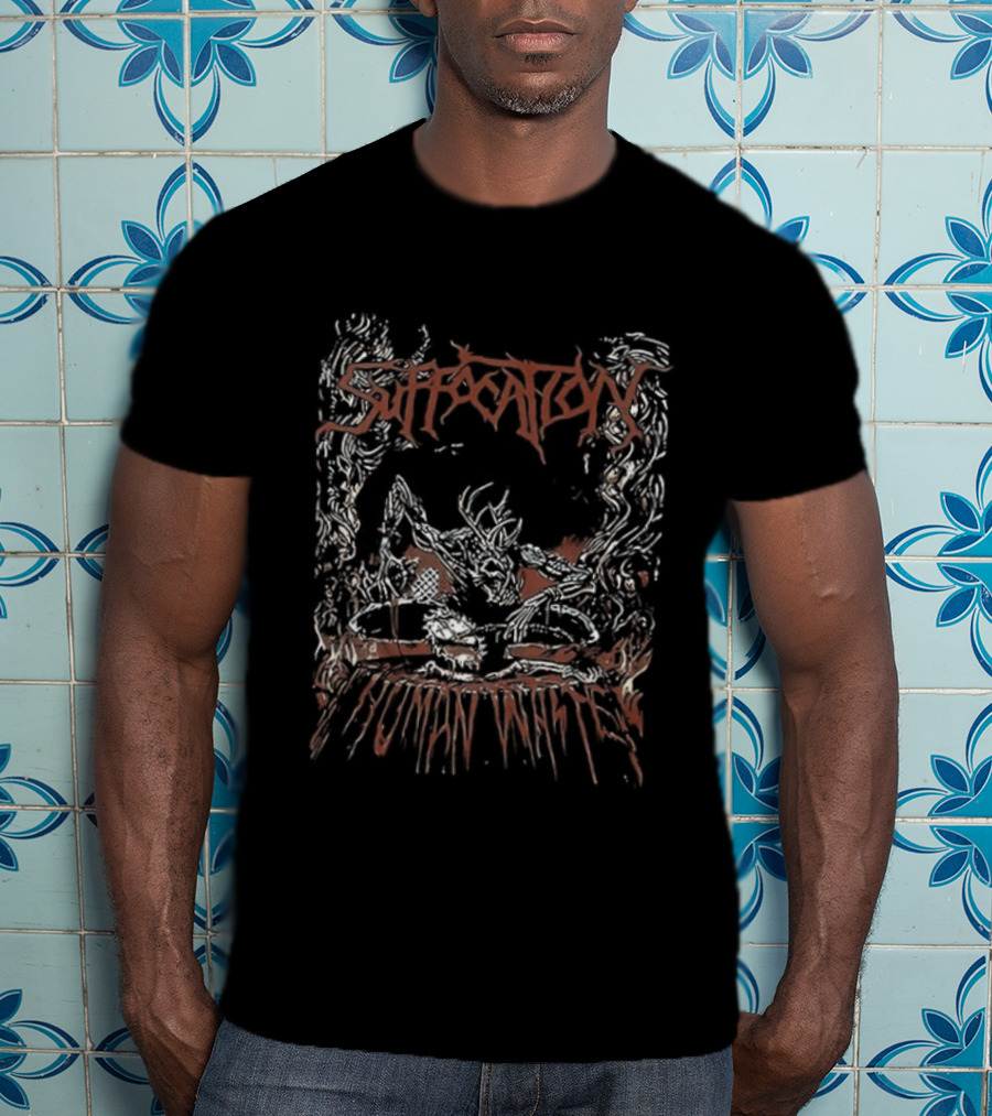 Suffocation Human Waste 1991 Metal Two Sided Vintage Album T-Shirt