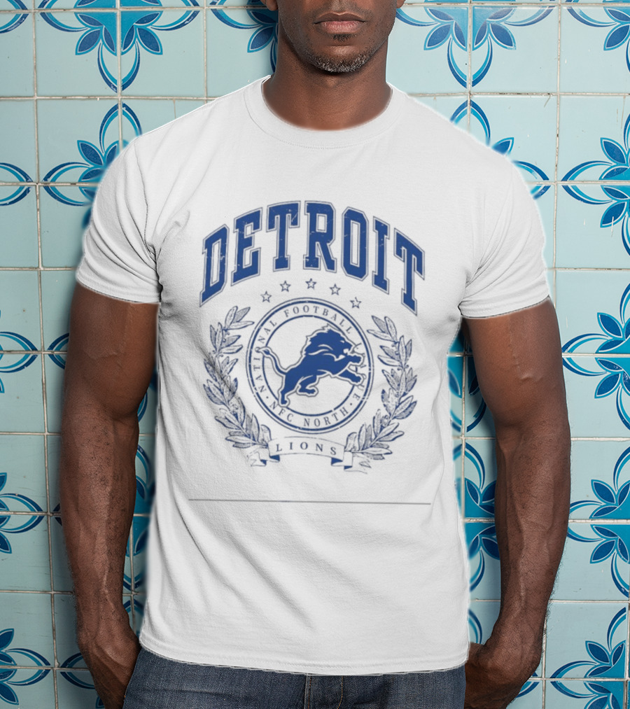 Detroit Lions National Football League NFC North Logo Lions Team T-Shirt