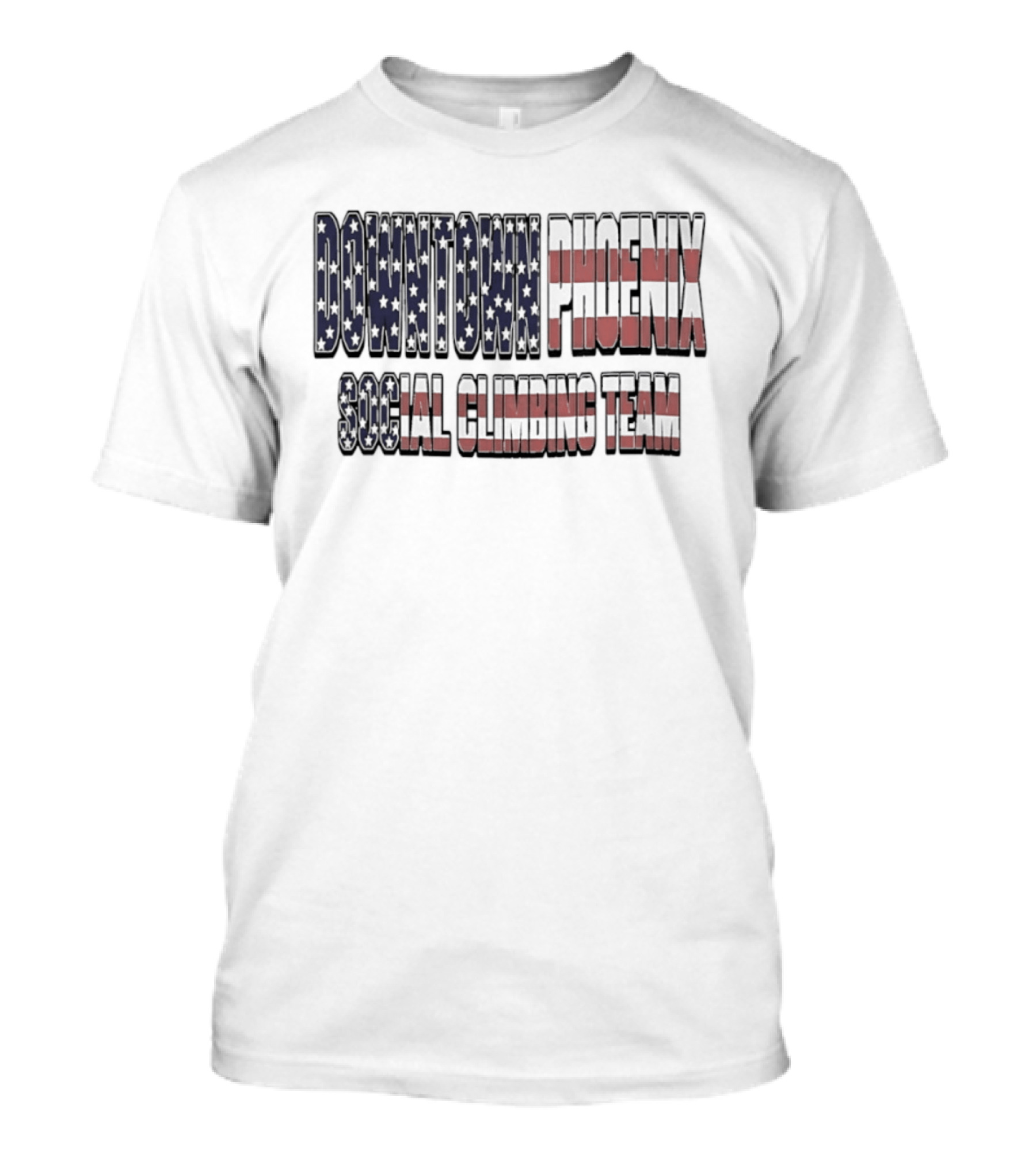 Downtown Phoenix Social Climbing Team American Flag T-Shirt