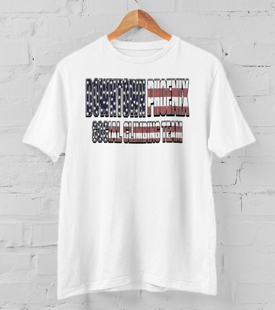 Downtown Phoenix Social Climbing Team American Flag T-Shirt