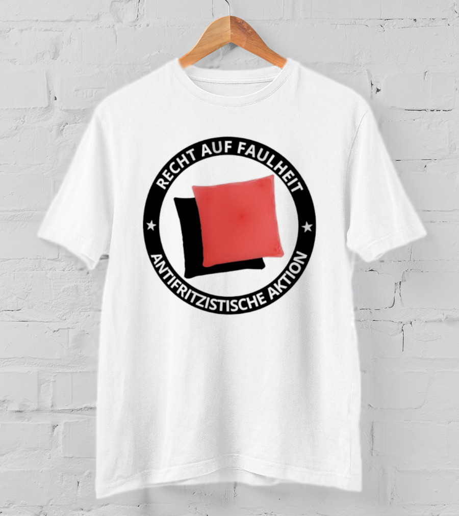 Recht Auf Faulheit Antifritzistische Aktion Rotes Kissen T-Shirt