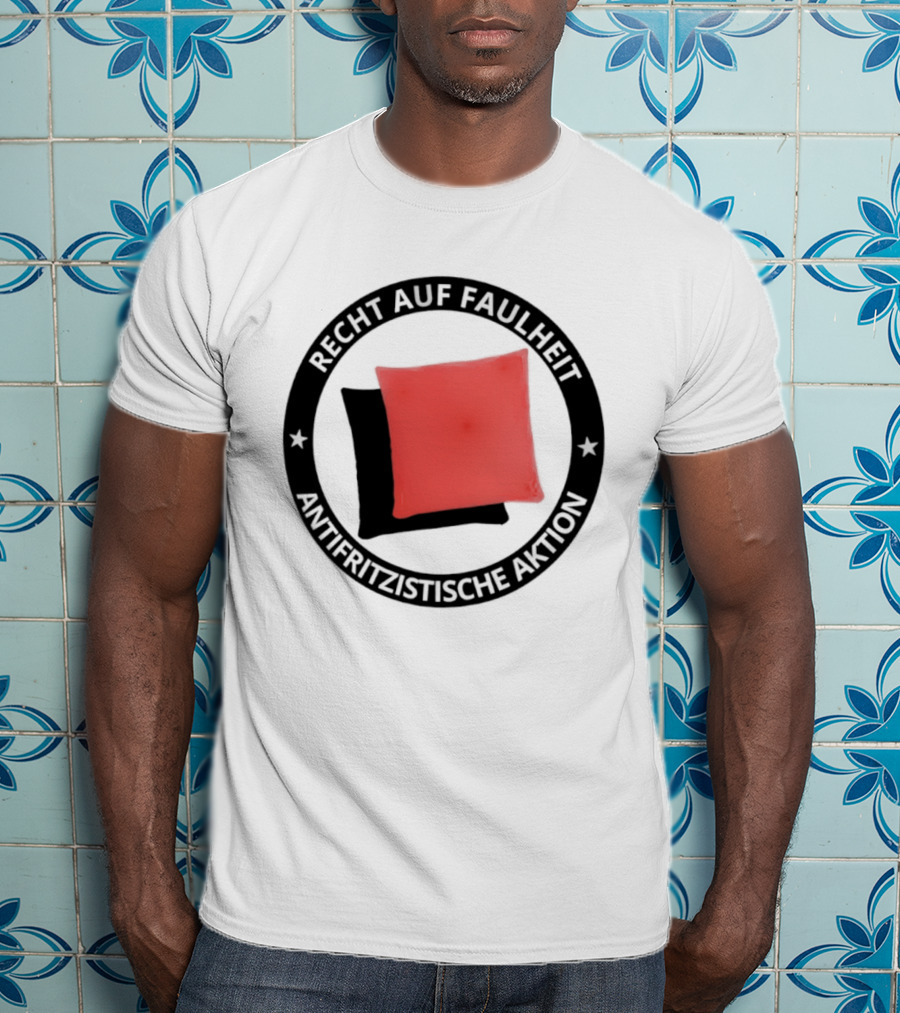 Recht Auf Faulheit Antifritzistische Aktion Rotes Kissen T-Shirt