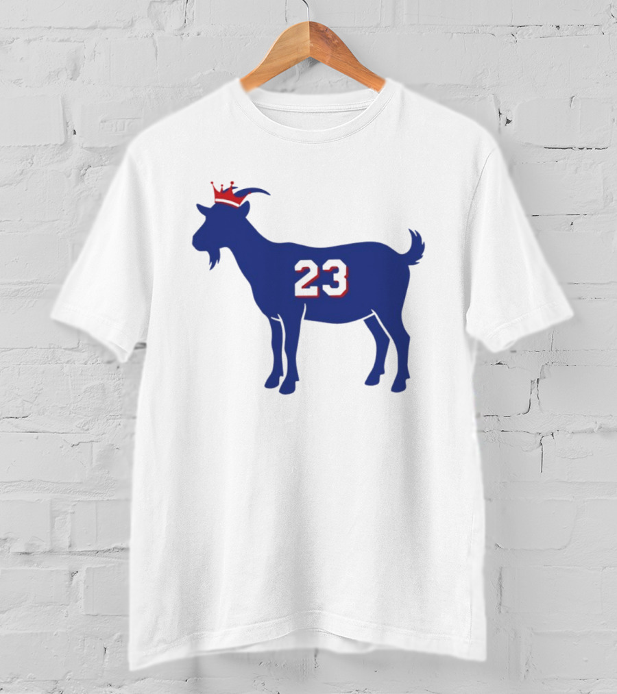 LeGOAT 23 Philadelphia Basketball Crowned Goat T-Shirt