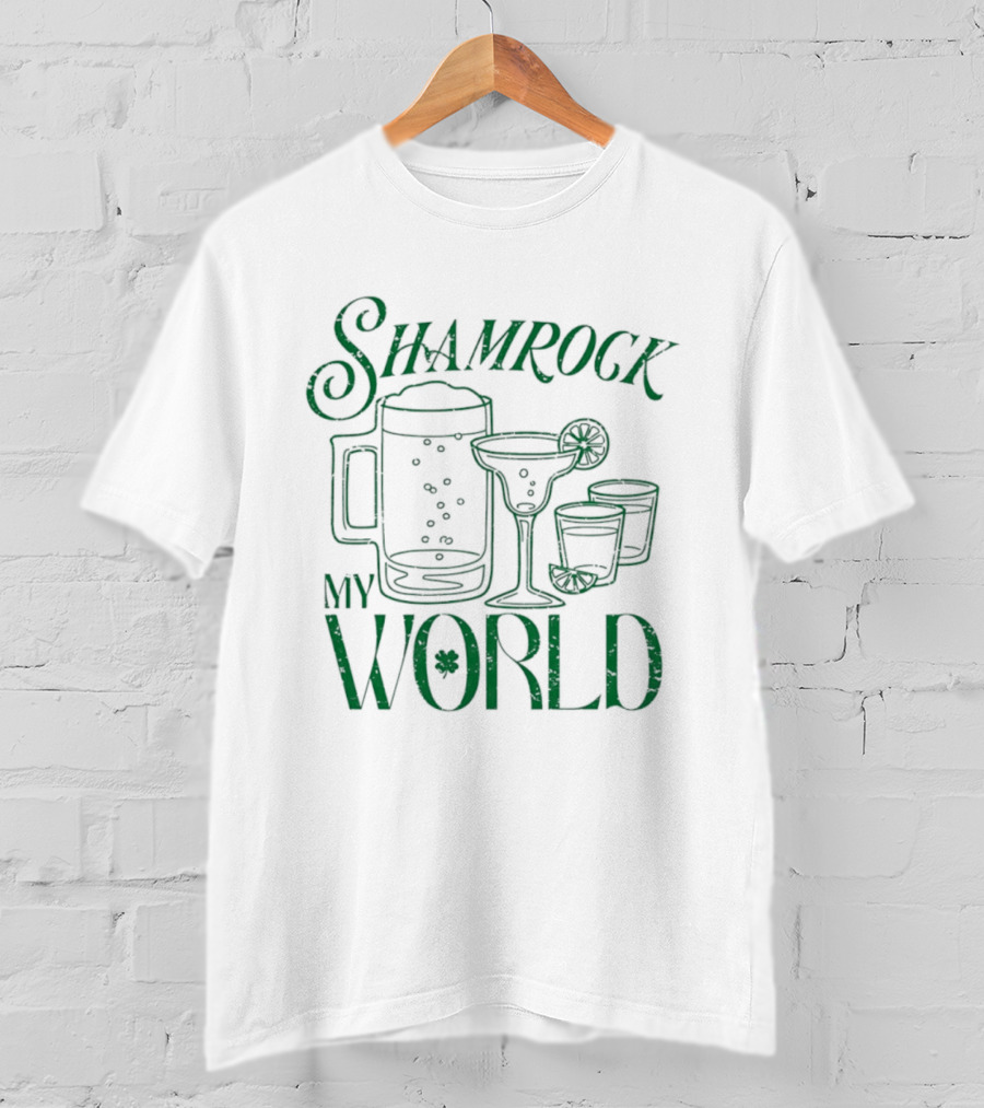 Shamrock My World Beer Margarita Shots St. Patrick's Day T-Shirt