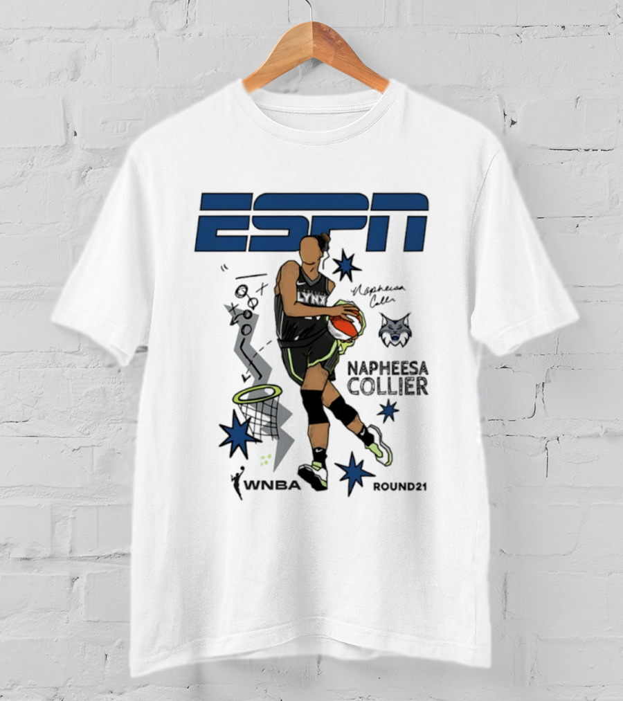 ESPN Napheesa Collier Minnesota Lynx WNBA Round21 T-Shirt