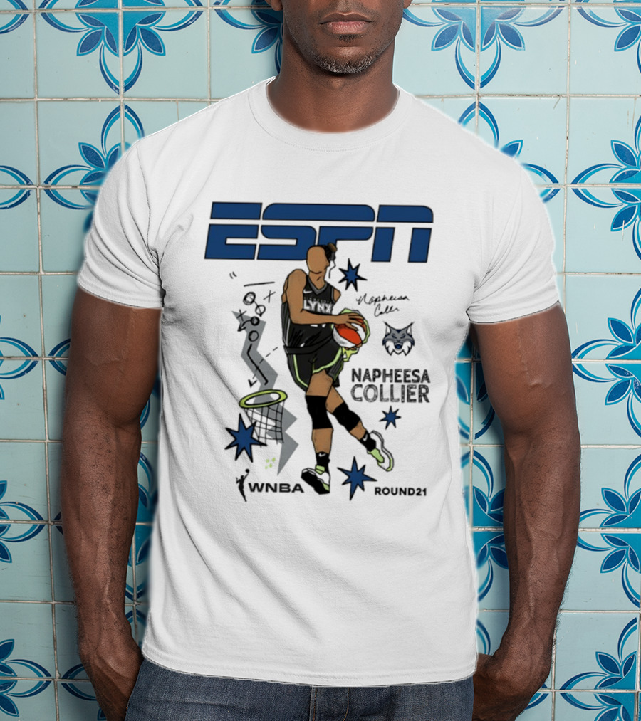 ESPN Napheesa Collier Minnesota Lynx WNBA Round21 T-Shirt