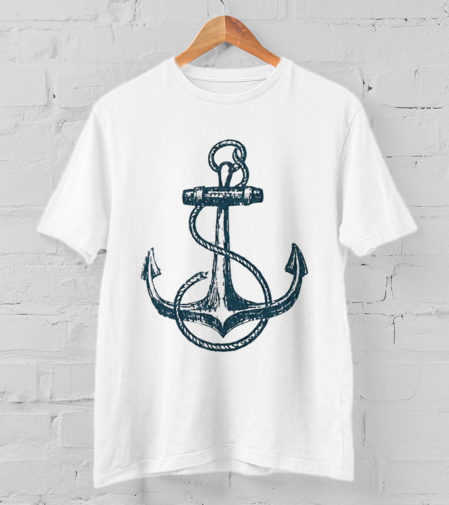 Netflix Here The Whole Time Diego Lira Caio Nautical Anchor T-Shirt