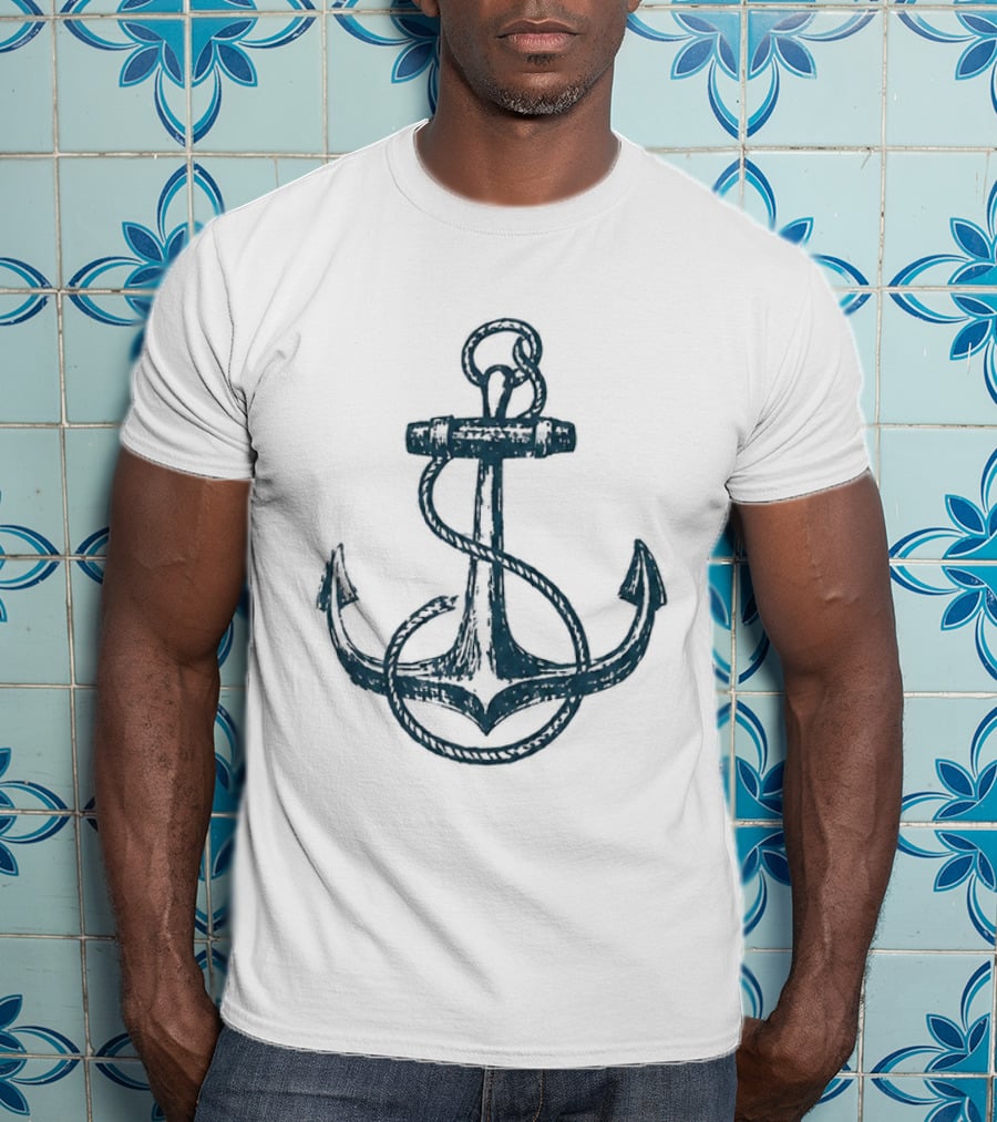 Netflix Here The Whole Time Diego Lira Caio Nautical Anchor T-Shirt