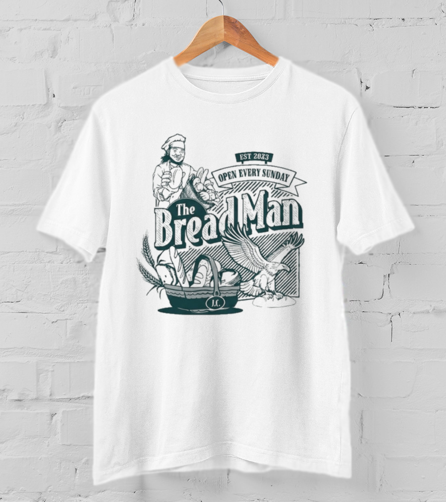 The Bread Man Open Every Sunday Vintage Bakery T-Shirt