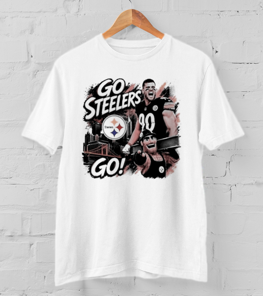 Pittsburgh Steelers TJ Watt Go Steelers Go! T-Shirt