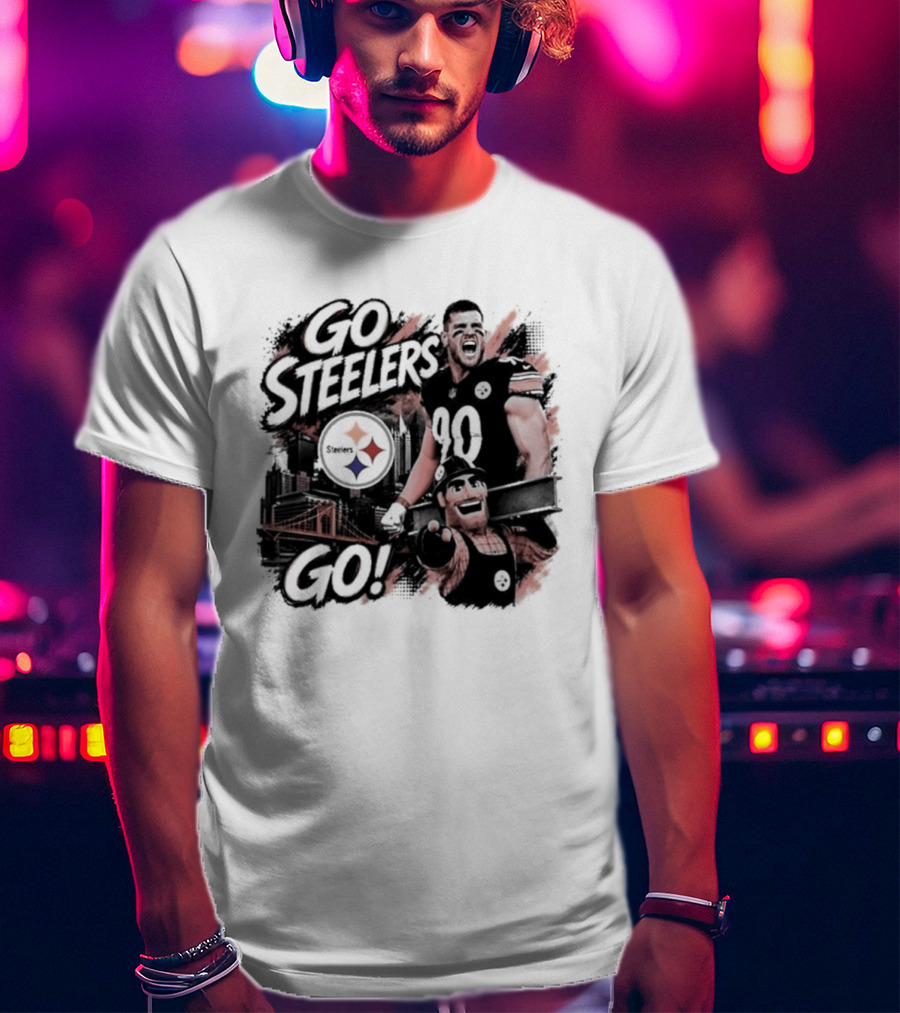 Pittsburgh Steelers TJ Watt Go Steelers Go! T-Shirt