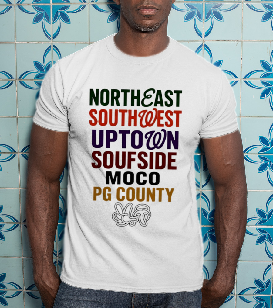 Northeast Southwest Uptown Soufside Moco PG County Peace Gesture T-Shirt