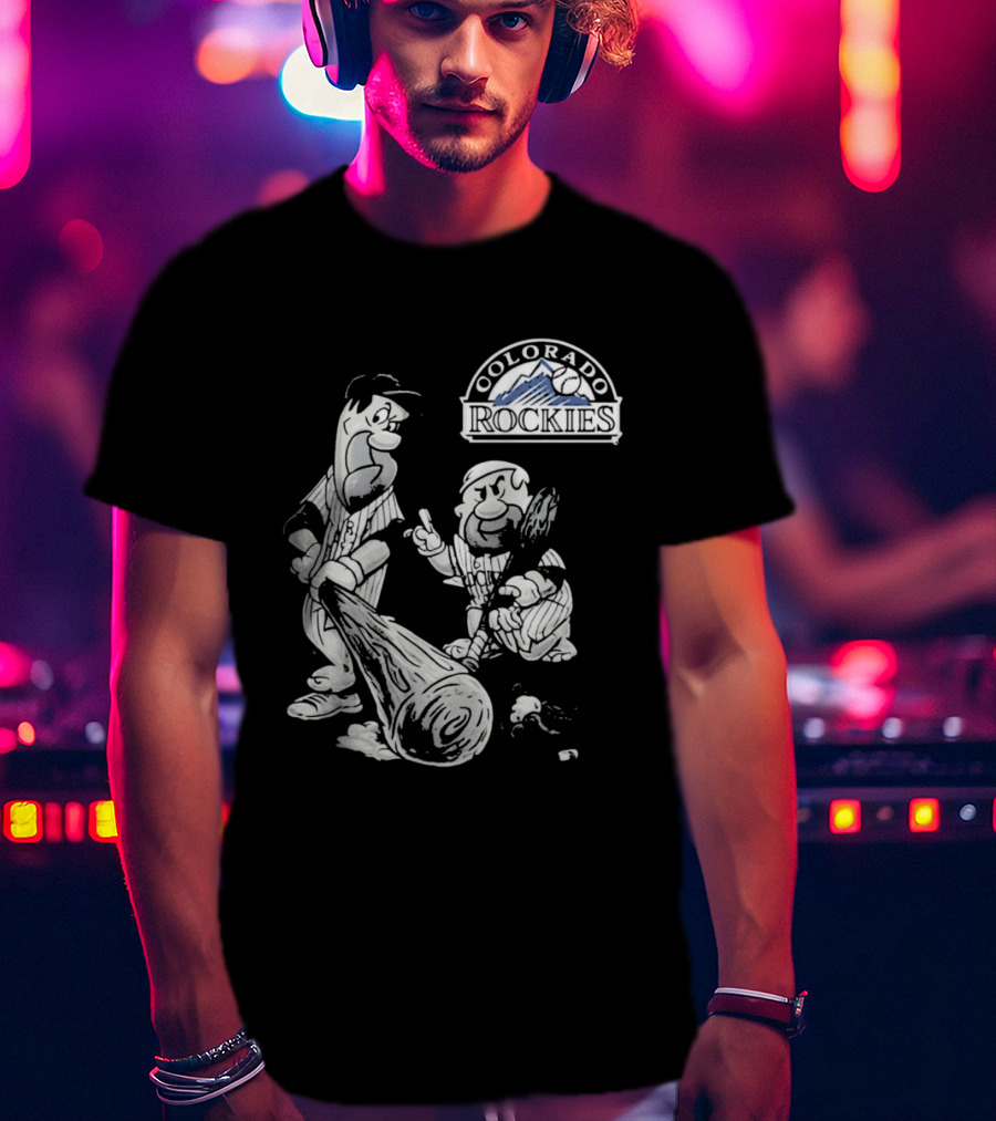 Colorado Rockies 2026 Flintstones Baseball T-Shirt