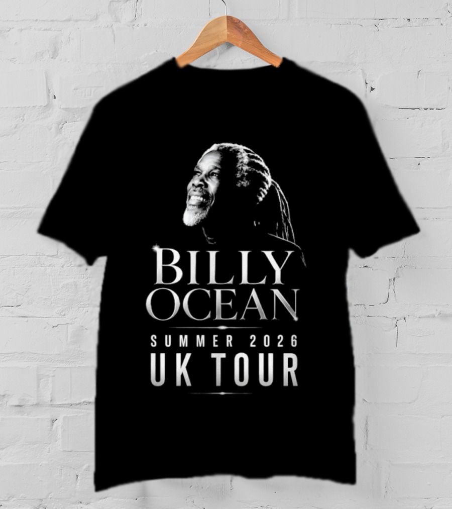 Billy Ocean Summer 2026 UK Tour Concert Merchandise T-Shirt