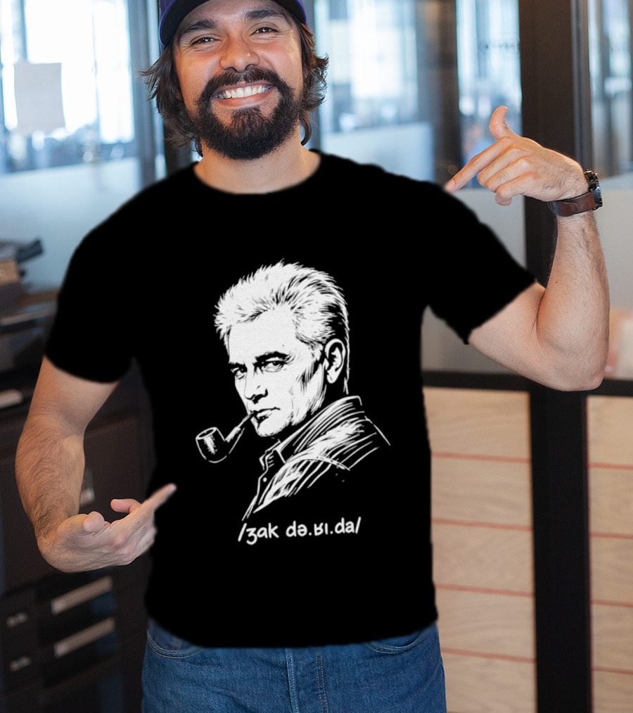 Jacques Derrida Zak De.ʁi.da Philosophy Pipe Sketch T-Shirt