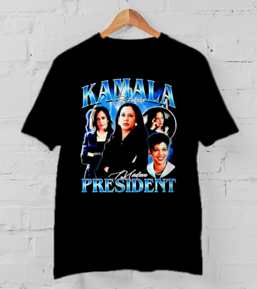 Kamala Harris Madam President Democratic Party Collage T-Shirt