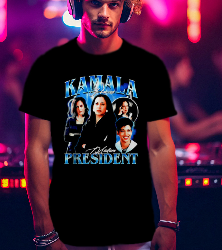 Kamala Harris Madam President Democratic Party Collage T-Shirt