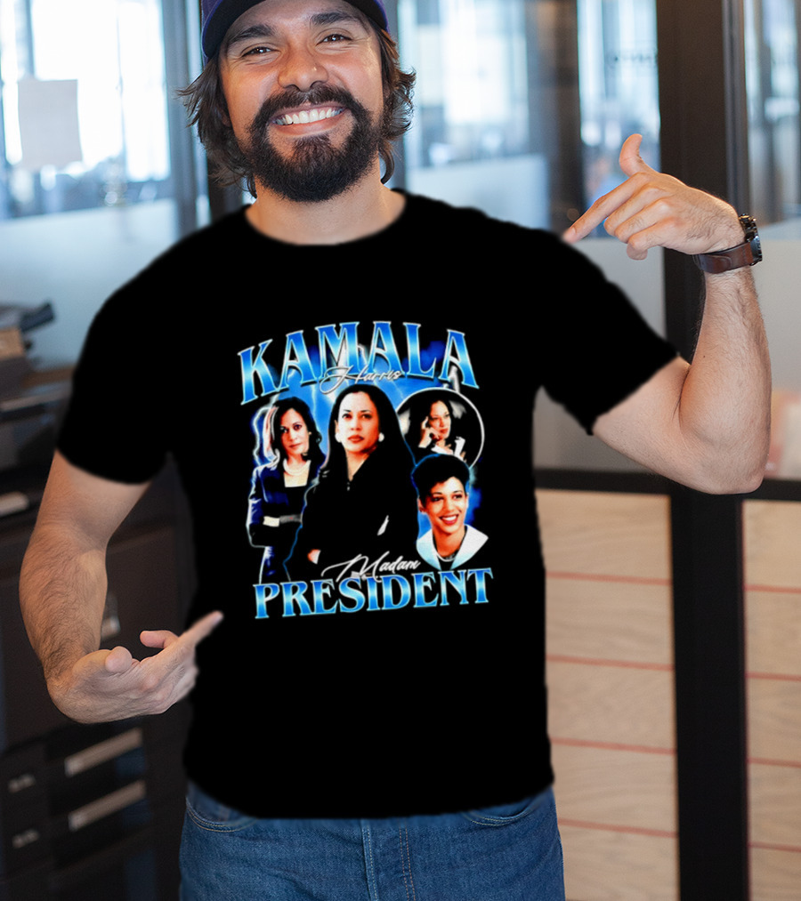 Kamala Harris Madam President Democratic Party Collage T-Shirt