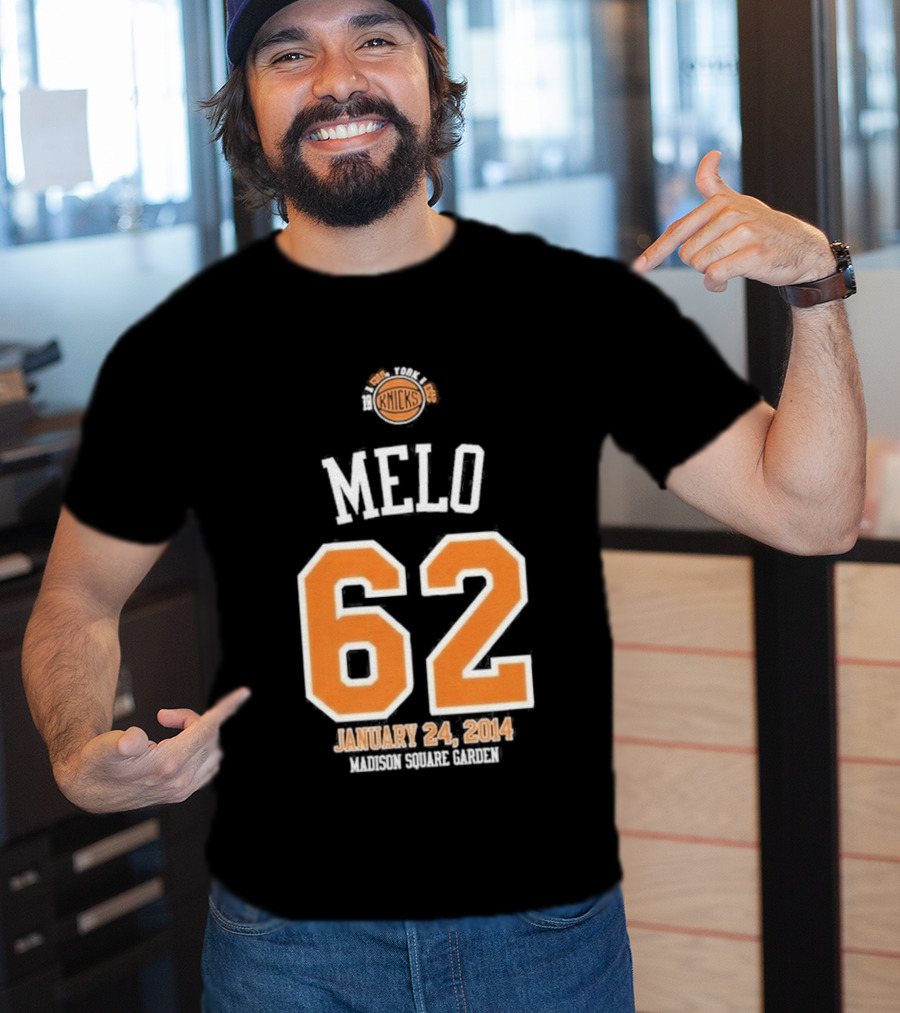 Melo 62 Knicks January 24 2014 Madison Square Garden T-Shirt