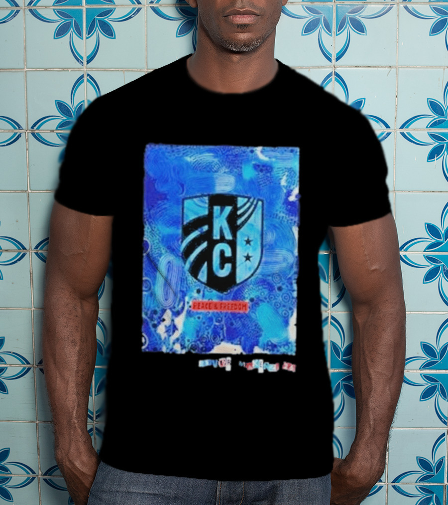 Kansas City Current KC Peace Freedom Blue T-Shirt