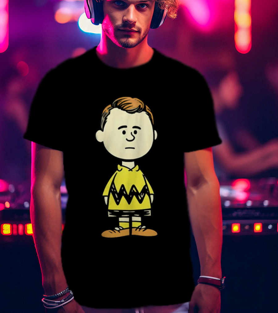 Charlie Brown Kirk Peanuts Style Character Fusion T-Shirt