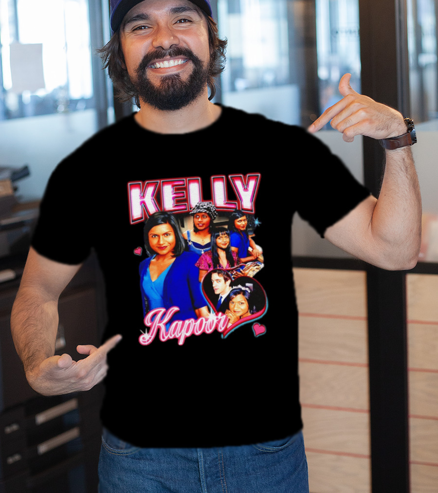 Kelly Kapoor 90s Bootleg Style With Hearts And Character Collage T-Shirt