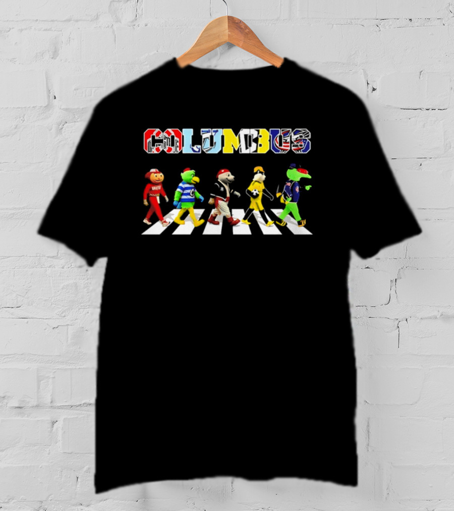 Columbus Mascots Abbey Road 2026 Sports Team Walk T-Shirt