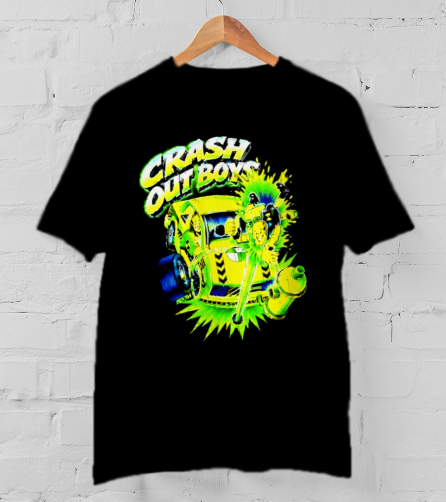 Crash Out Boys Neon Green Punk Streetwear Sludge T-Shirt